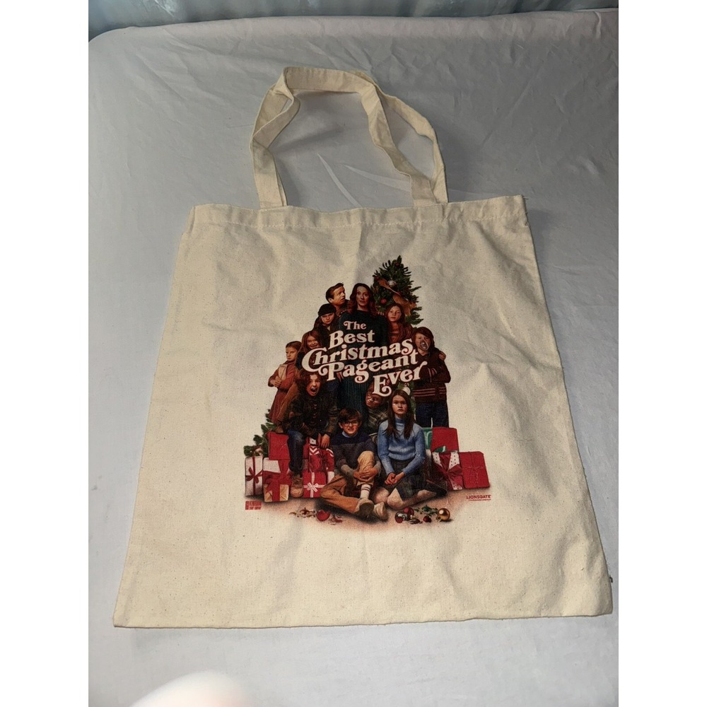 THE BEST CHRISTMAS PAGEANT EVER Movie Canvas Tote Bag 16" x 15" Based on Book
